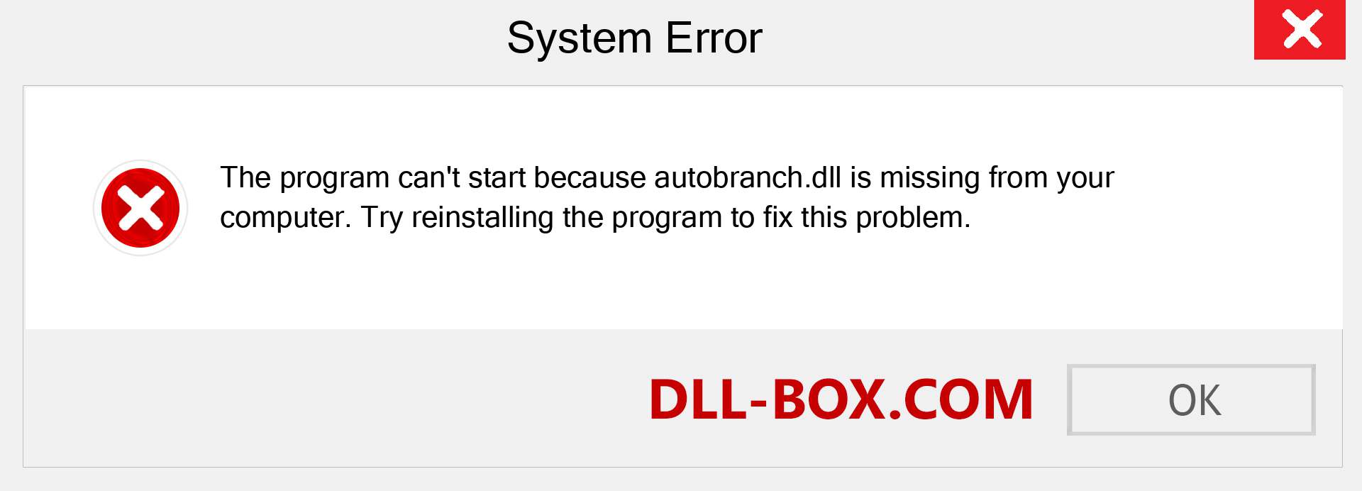  autobranch.dll file is missing?. Download for Windows 7, 8, 10 - Fix  autobranch dll Missing Error on Windows, photos, images