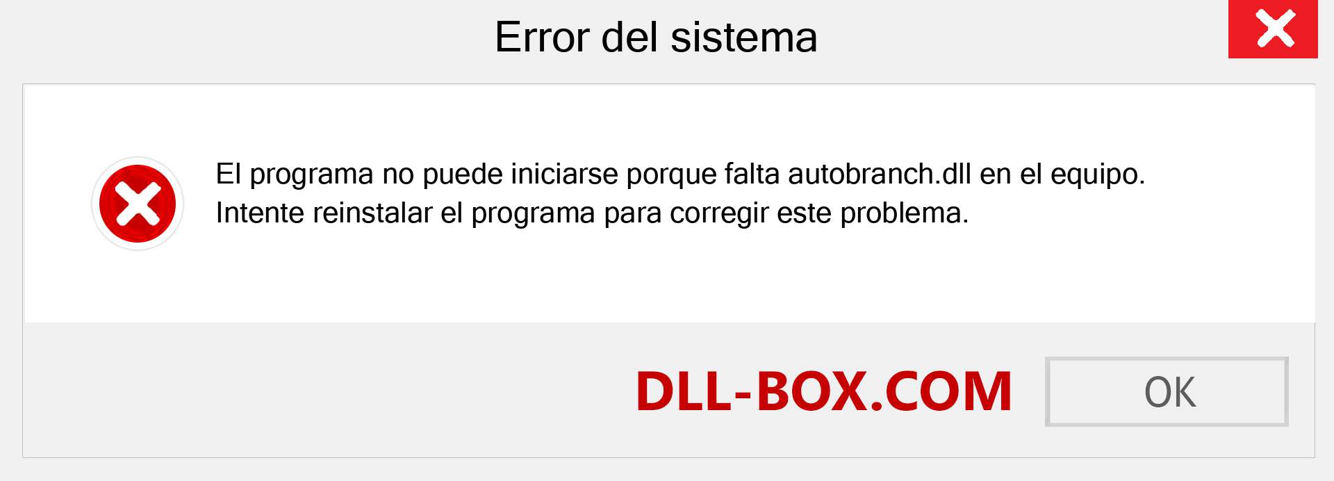 ¿Falta el archivo autobranch.dll ?. Descargar para Windows 7, 8, 10 - Corregir autobranch dll Missing Error en Windows, fotos, imágenes