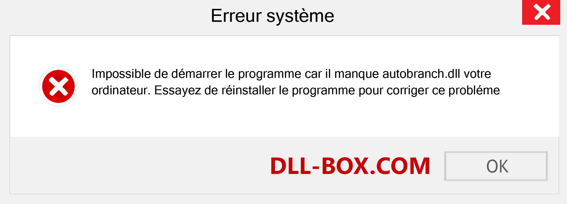 Le fichier autobranch.dll est manquant ?. Télécharger pour Windows 7, 8, 10 - Correction de l'erreur manquante autobranch dll sur Windows, photos, images